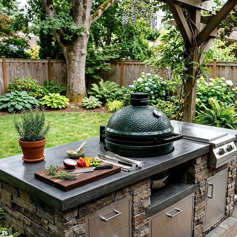 Kamado Outdoor Kitchen Ideas