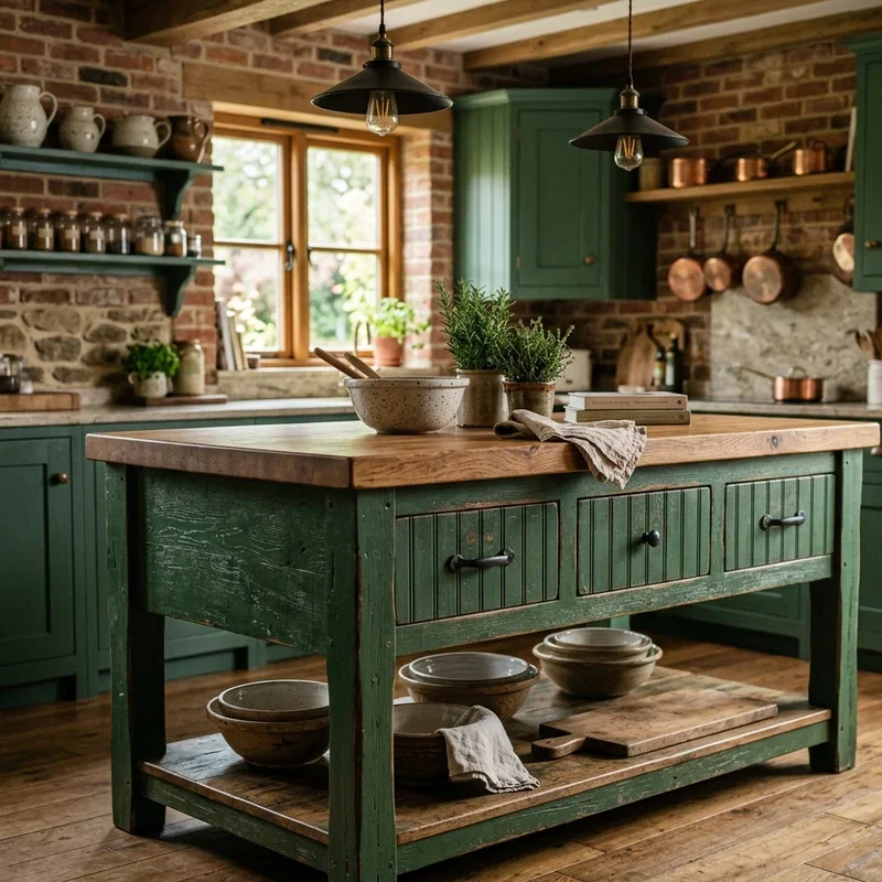 Green Kitchen Island Ideas