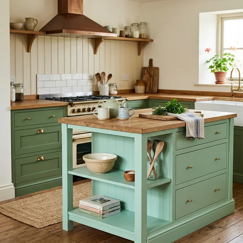 Green Kitchen Island Ideas