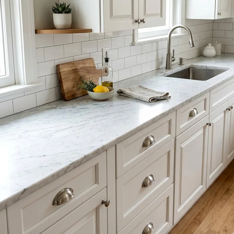 White Cabinet Countertop Ideas