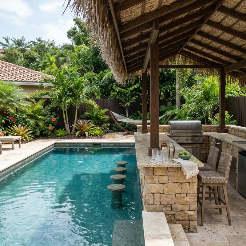 Pool and Outdoor Kitchen Design Ideas