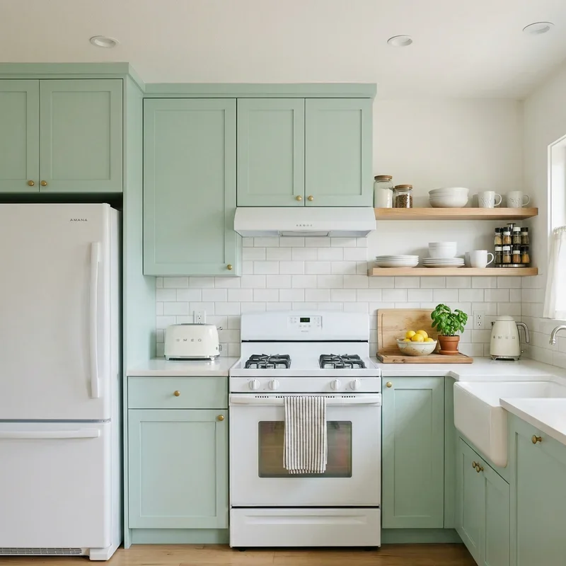 Kitchen with White Appliances Ideas