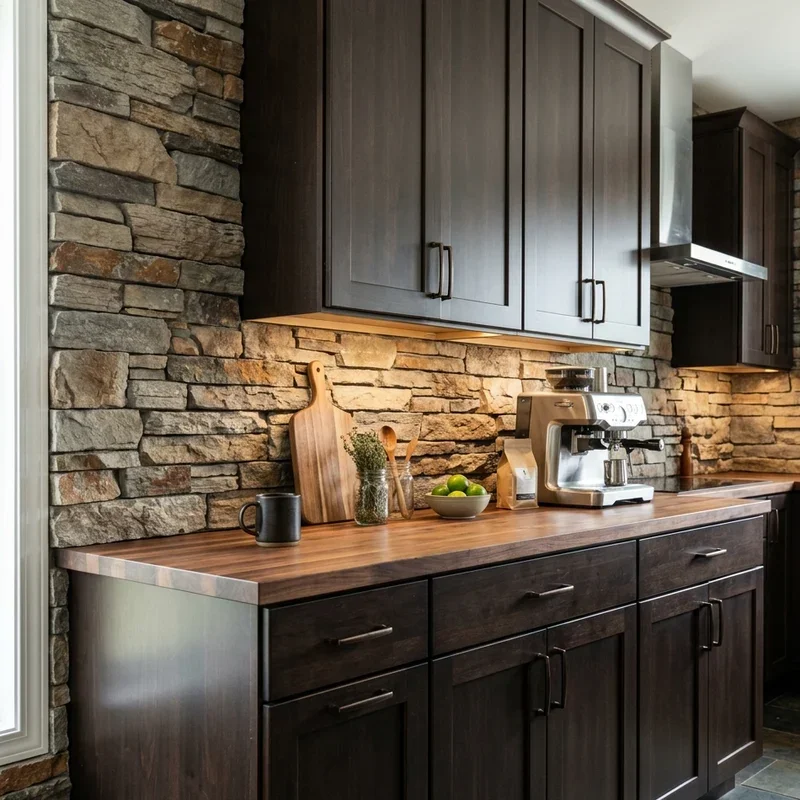 Espresso Cabinets Backsplash Ideas