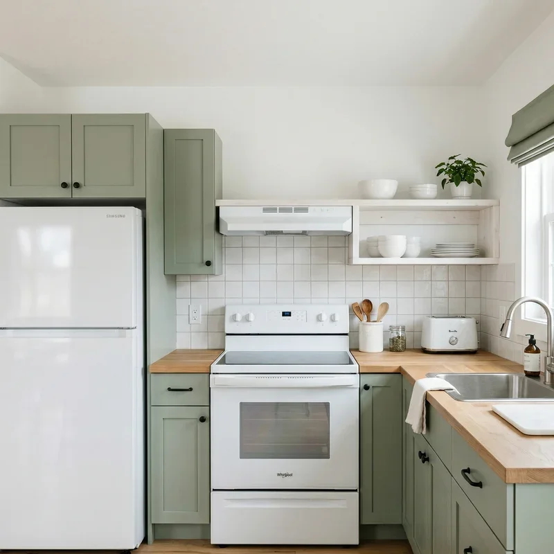 Kitchen with White Appliances Ideas