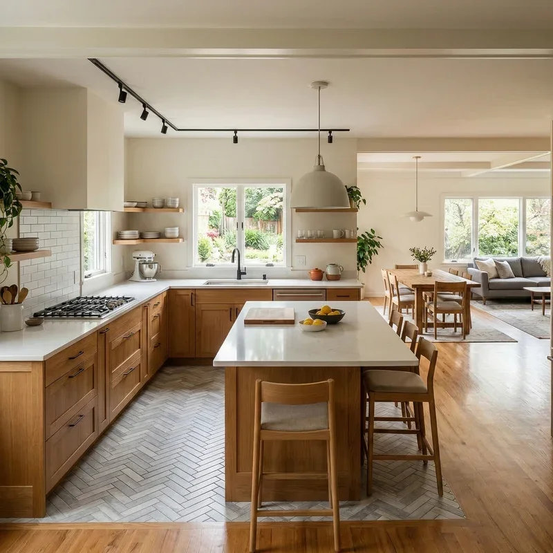 Square Kitchen Layout Ideas