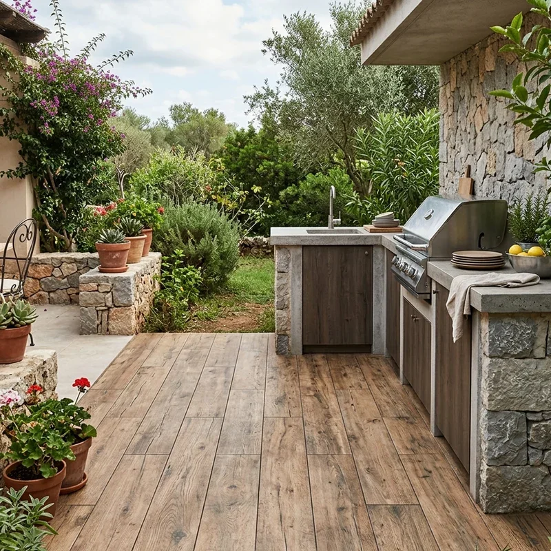Outdoor Kitchen Flooring Ideas