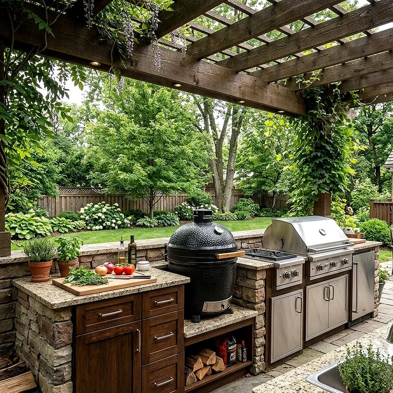 Kamado Outdoor Kitchen Ideas