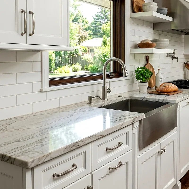 White Cabinet Countertop Ideas