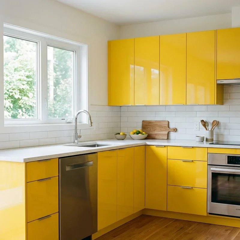 Yellow Kitchen Cabinets Ideas