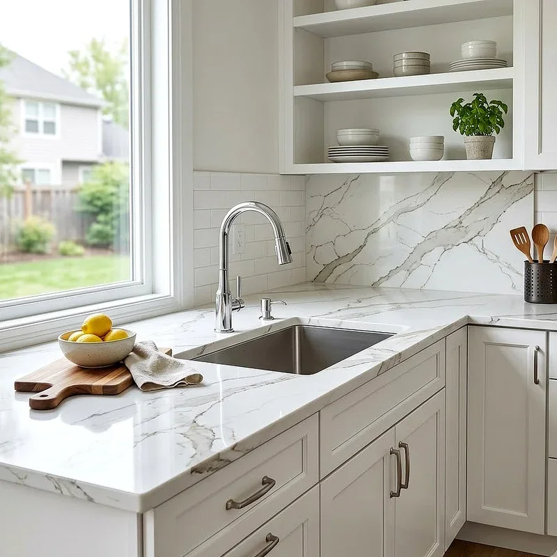 White Cabinet Countertop Ideas