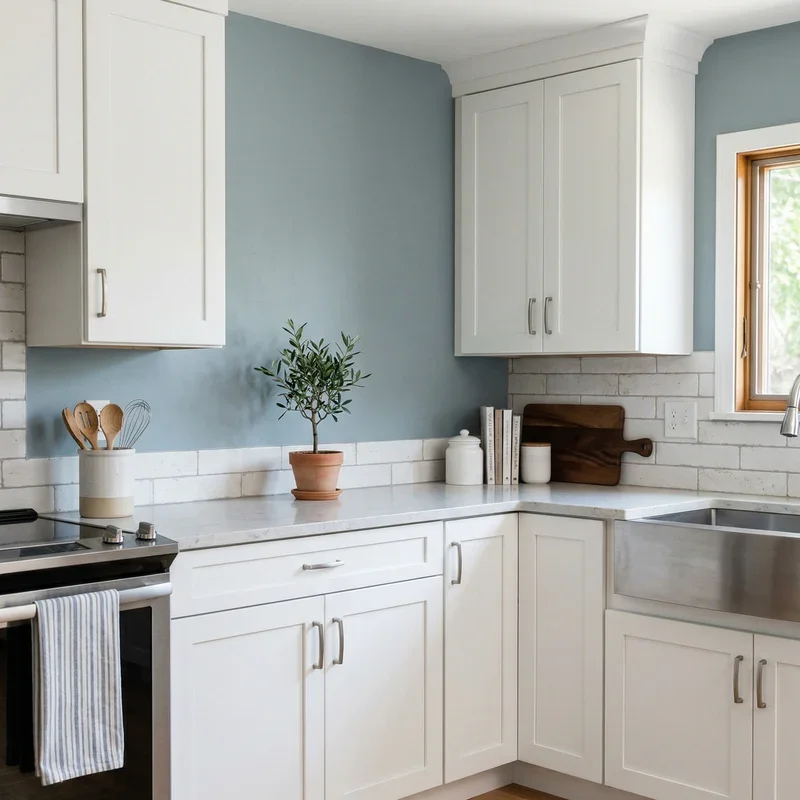 Kitchen Wall Color Ideas with White Cabinets