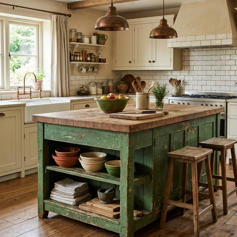 Green Kitchen Island Ideas
