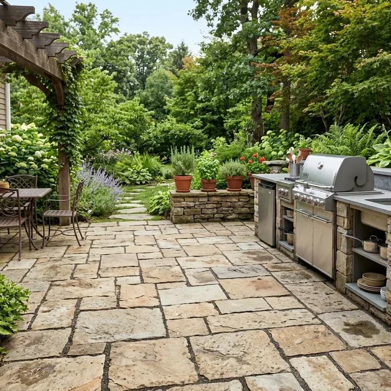 Outdoor Kitchen Flooring Ideas