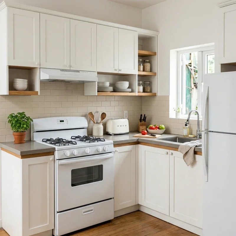 Kitchen with White Appliances Ideas