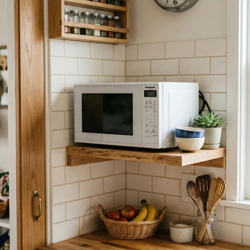 15 Microwave Ideas for Small Kitchens for Better Layouts