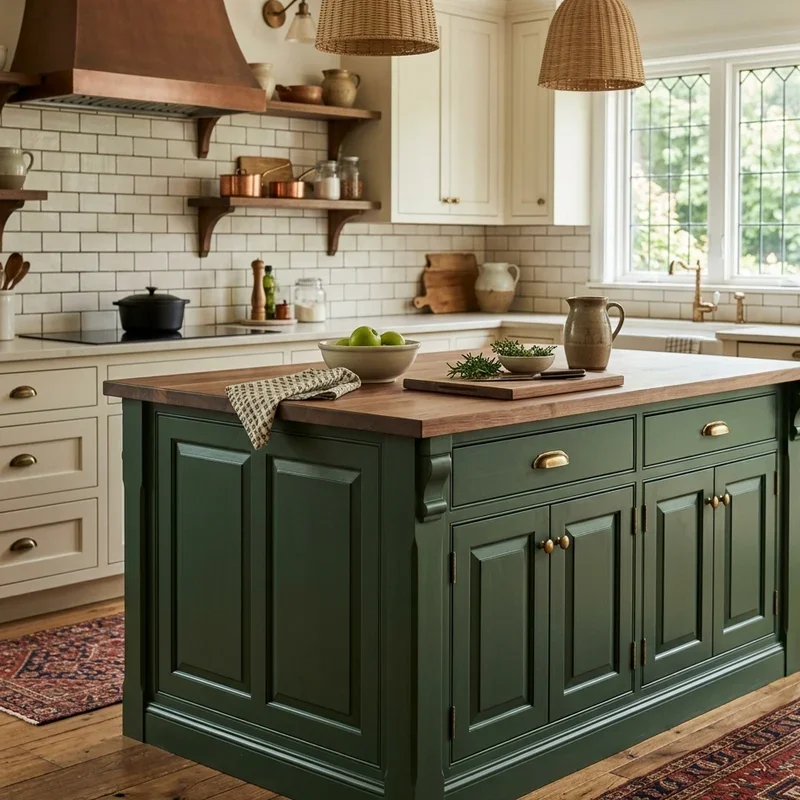 Green Kitchen Island Ideas