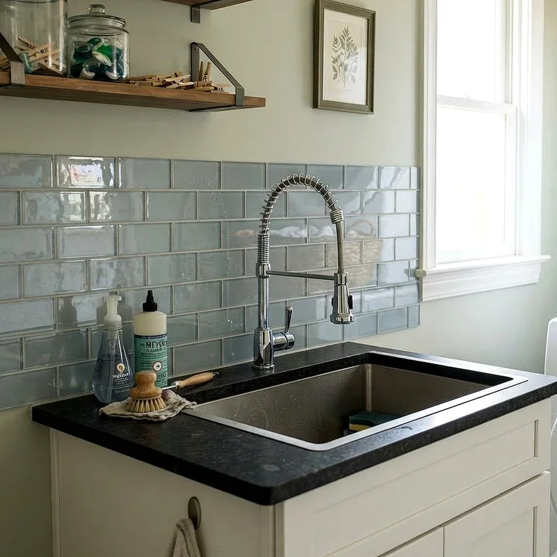 Utility Sink Backsplash Ideas