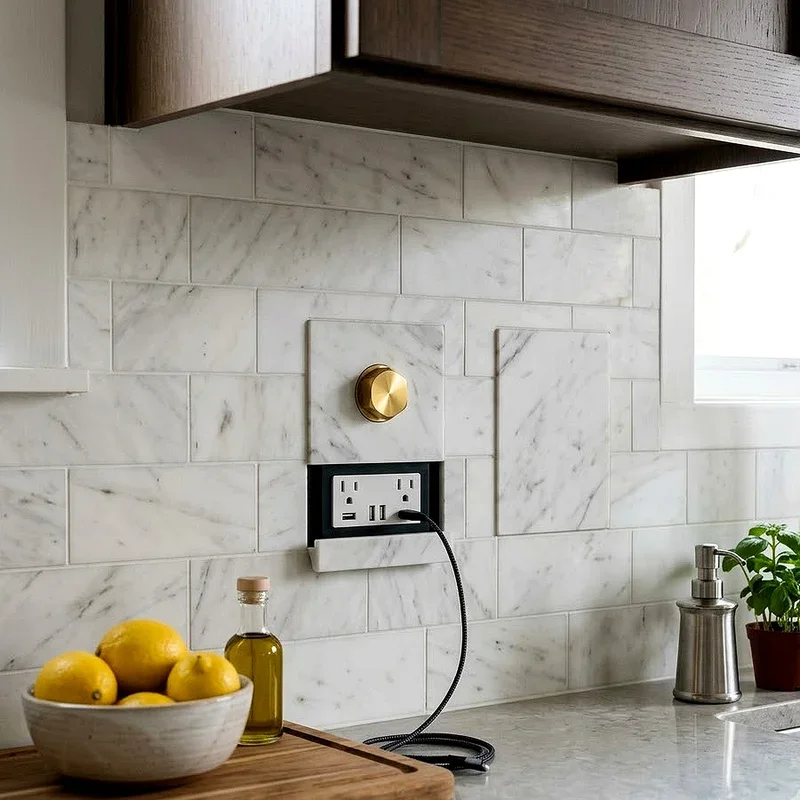 How to Hide Outlets in a Backsplash