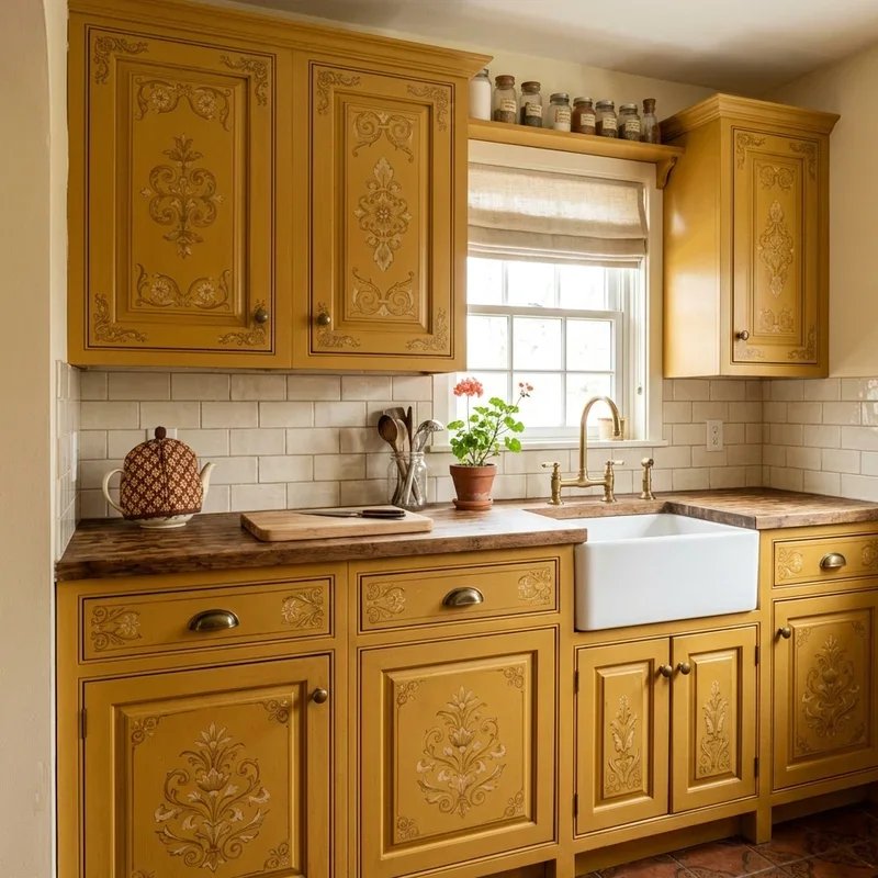 Yellow Kitchen Cabinets Ideas