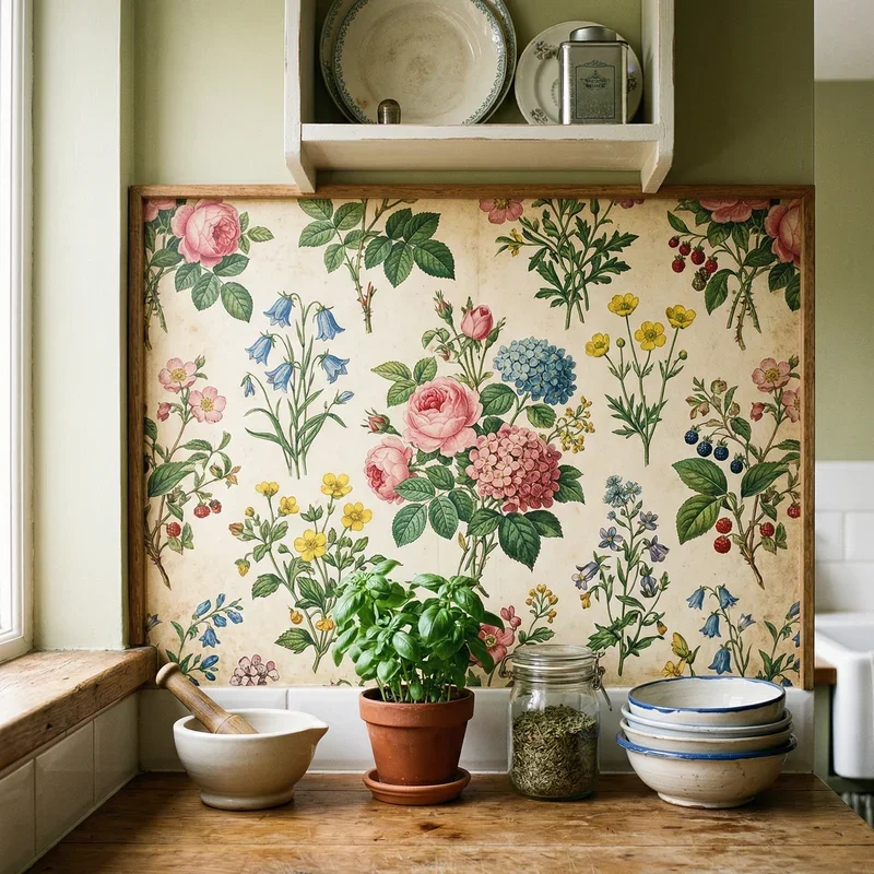 Wallpaper Backsplash Ideas
