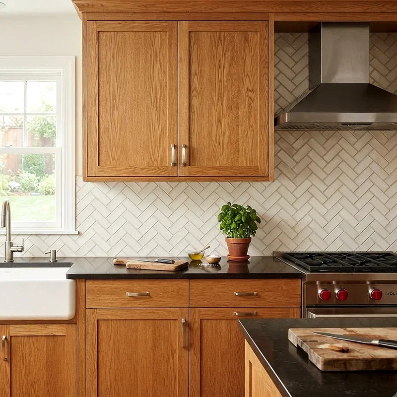 Kitchen Backsplash Ideas With Oak Cabinets
