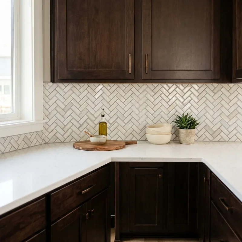 Espresso Cabinets Backsplash Ideas