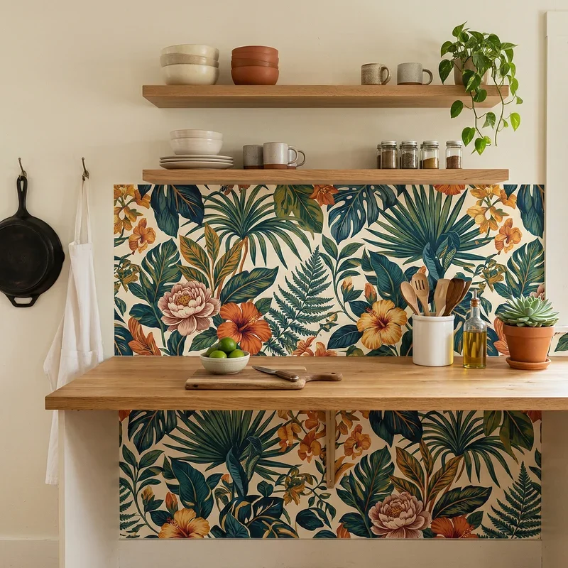 Wallpaper Backsplash Ideas