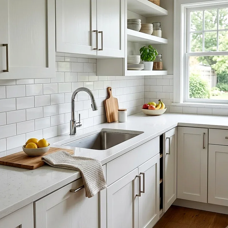White Cabinet Countertop Ideas