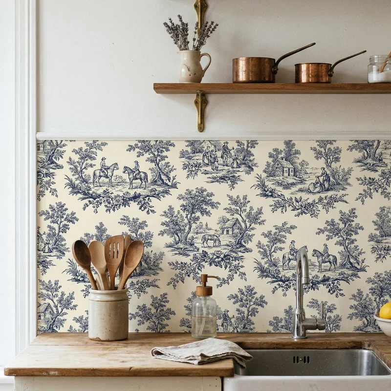 Wallpaper Backsplash Ideas