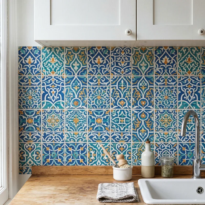 Wallpaper Backsplash Ideas