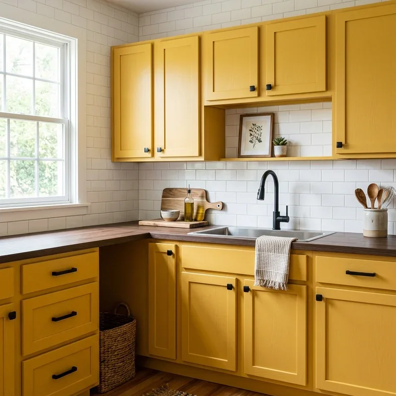 Yellow Kitchen Cabinets Ideas