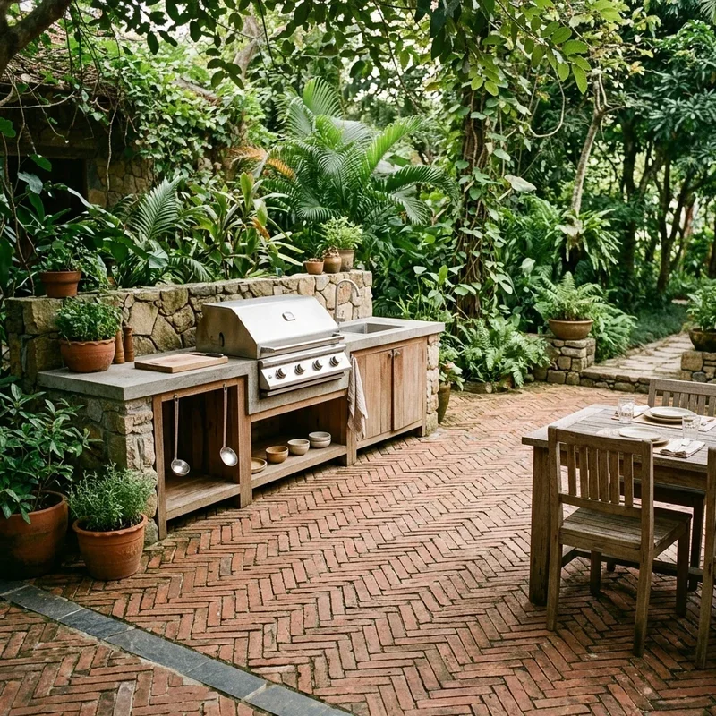 Outdoor Kitchen Flooring Ideas
