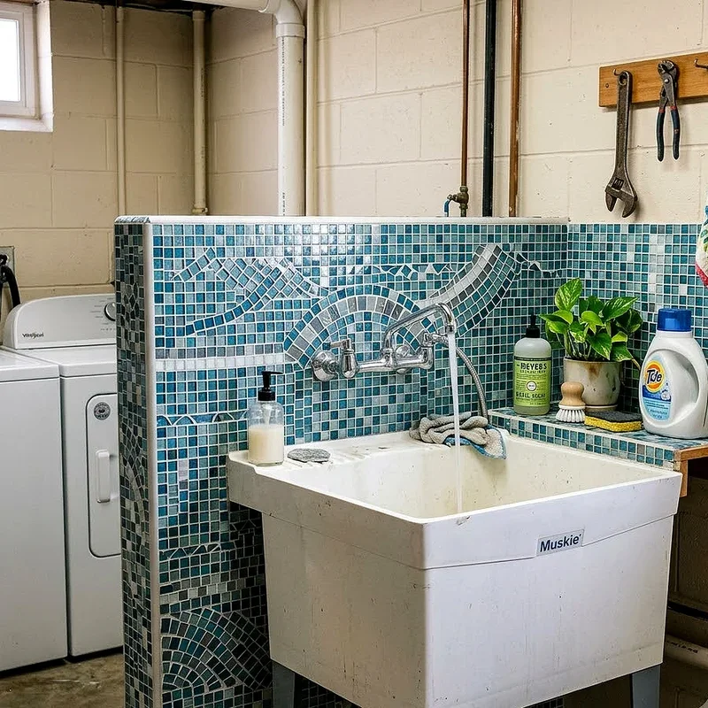 Utility Sink Backsplash Ideas