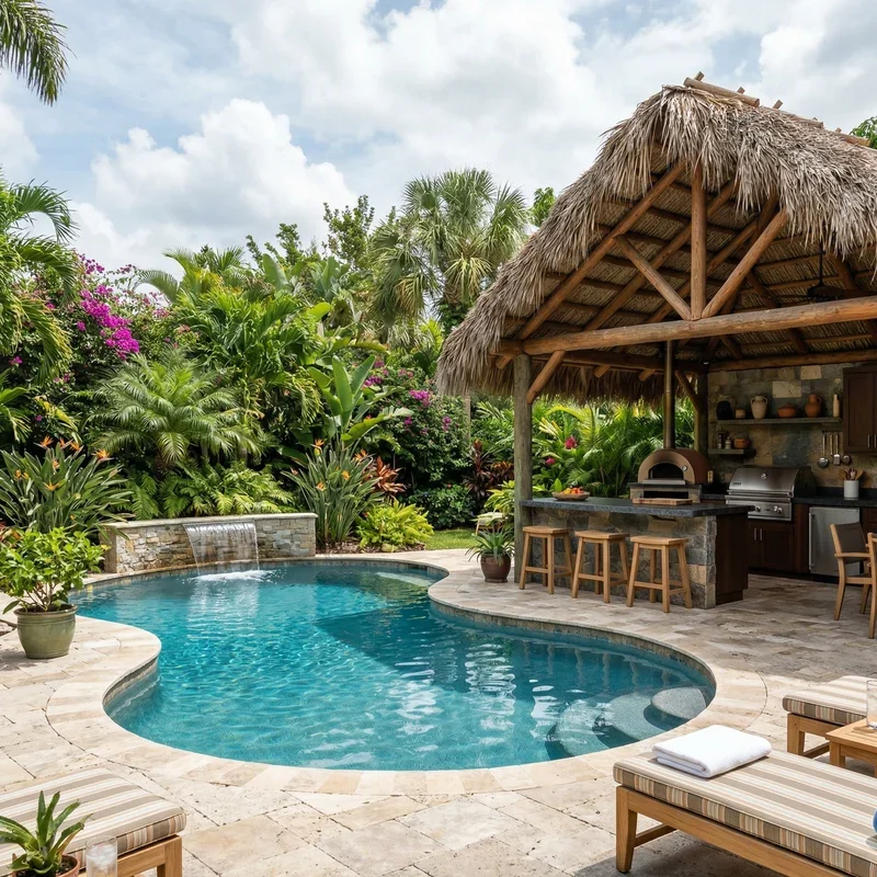 Pool and Outdoor Kitchen Design Ideas