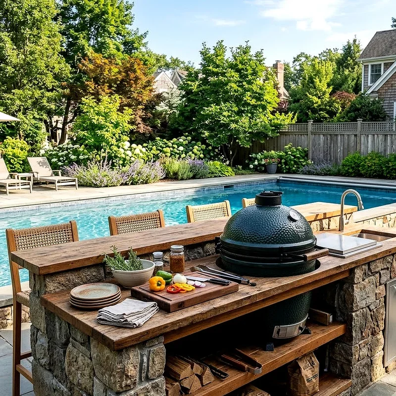 Kamado Outdoor Kitchen Ideas