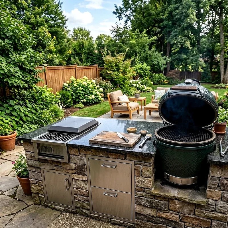 Kamado Outdoor Kitchen Ideas