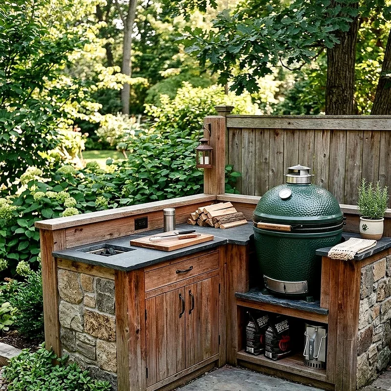 Kamado Outdoor Kitchen Ideas