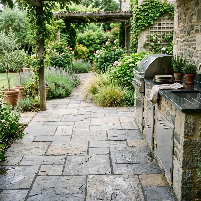 Outdoor Kitchen Flooring Ideas