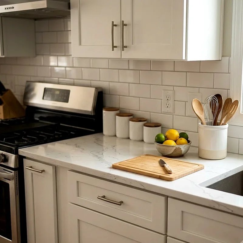 White Cabinet Countertop Ideas