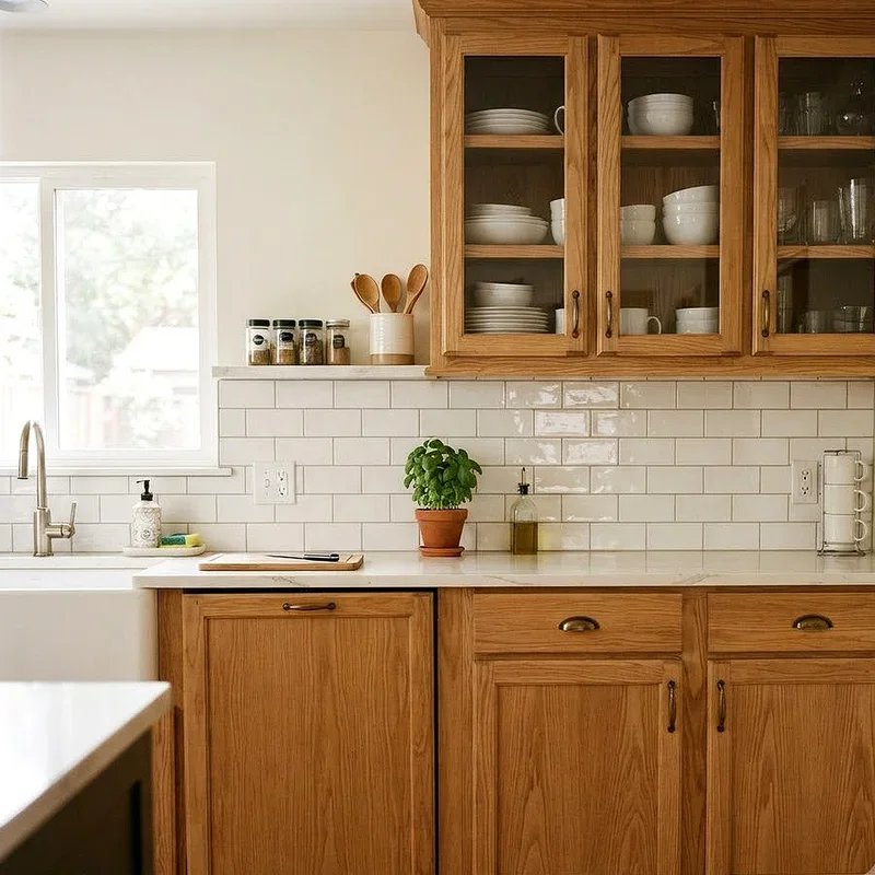 Kitchen Backsplash Ideas With Oak Cabinets