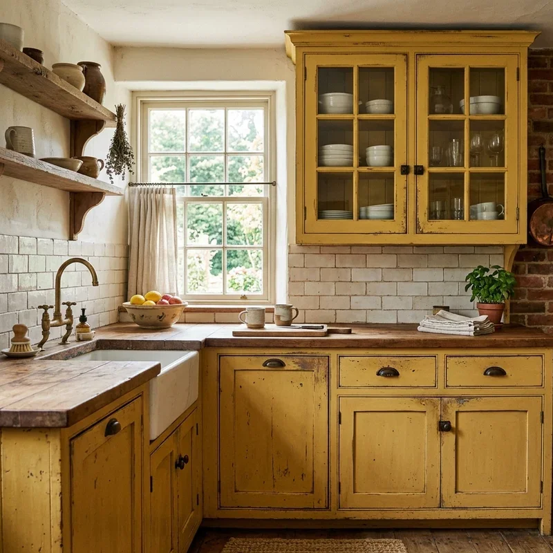 Yellow Kitchen Cabinets Ideas