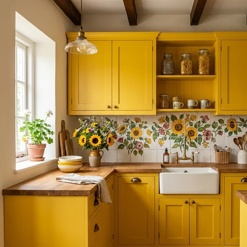 Yellow Kitchen Cabinets Ideas