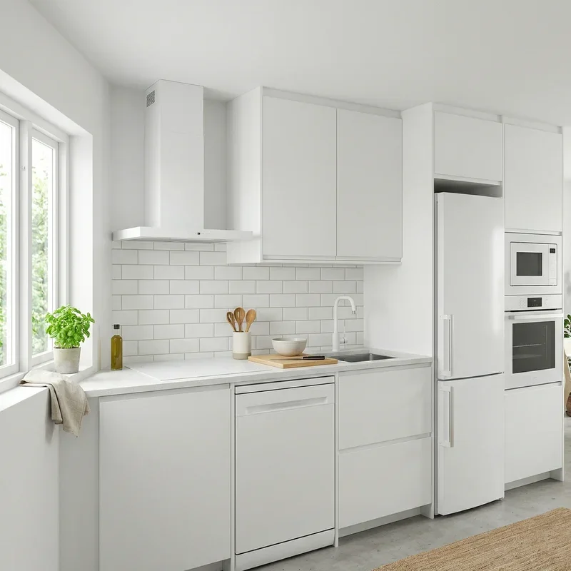 Kitchen with White Appliances Ideas