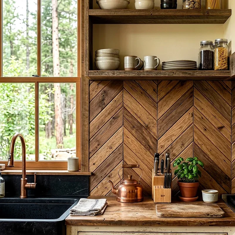 Wooden Backsplash Ideas