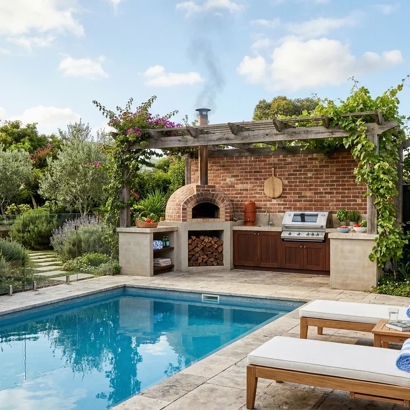 Pool and Outdoor Kitchen Design Ideas