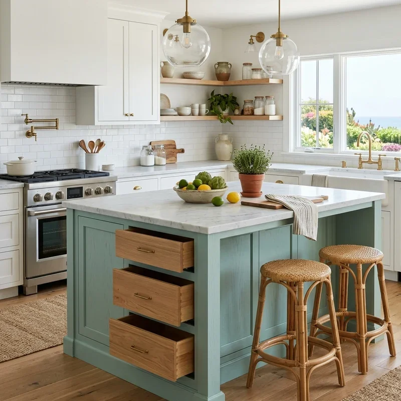 Green Kitchen Island Ideas