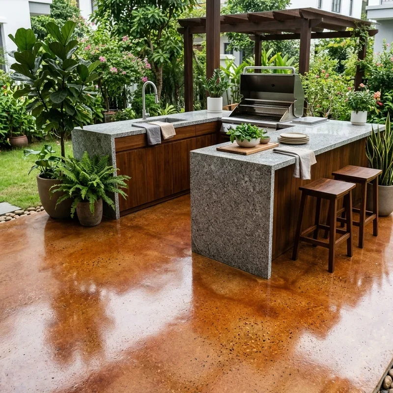 Outdoor Kitchen Flooring Ideas