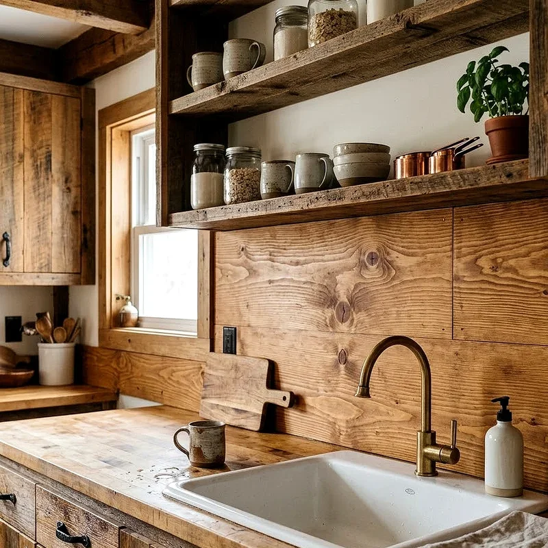 Wooden Backsplash Ideas