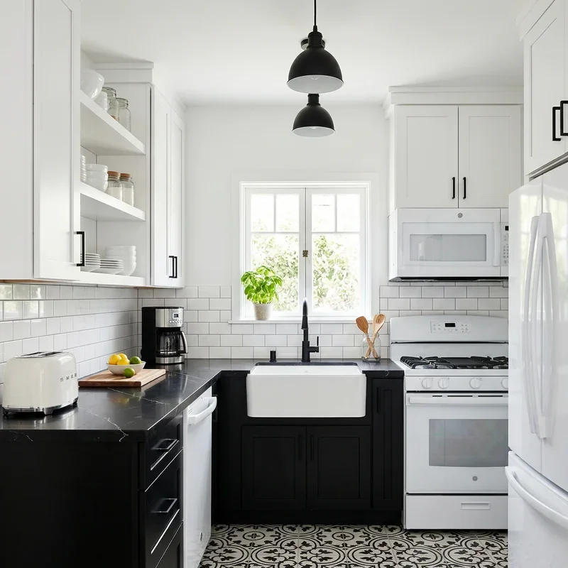 Kitchen with White Appliances Ideas