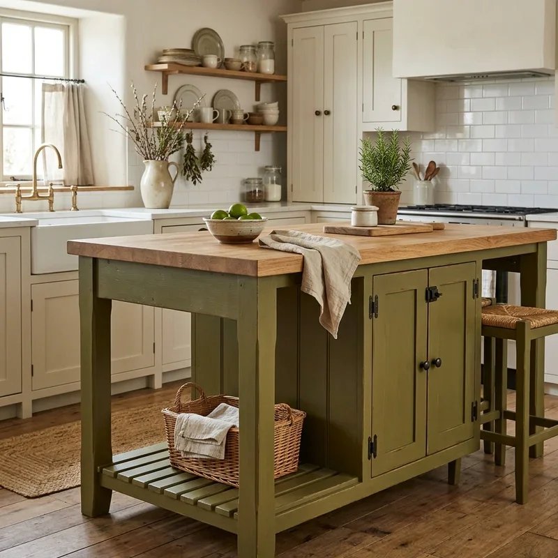 Green Kitchen Island Ideas